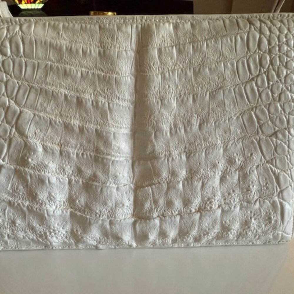 Lucille de Paris Crocodile Handbag, white, VERY RARE, Vintage CROCO SAUVAGE